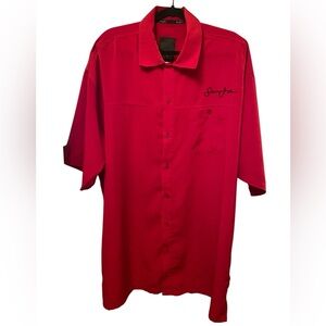 Sean John men’s vintage shirt sleeve red button down shirt XXL